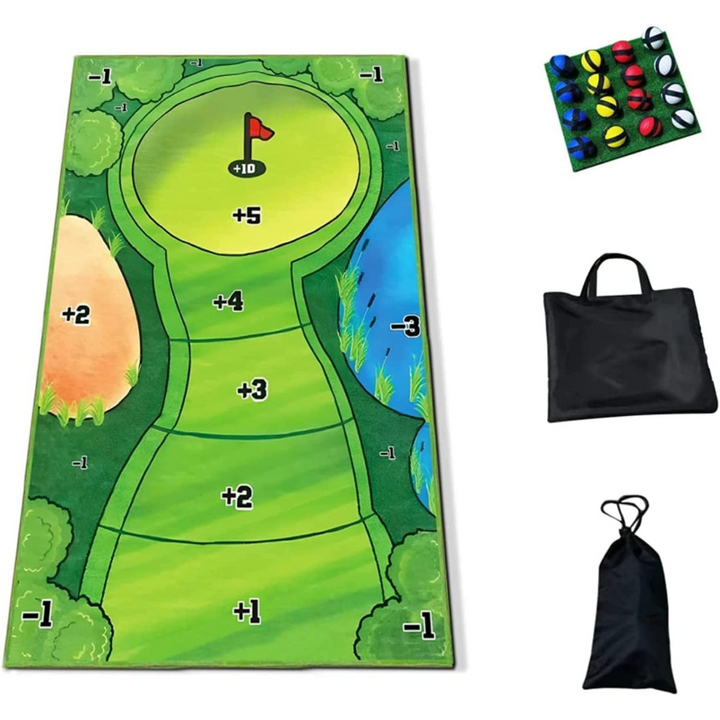 Realistisk golf green træningsmåtte til putting, simulerer ægte forhold for hjemmegolf og teknik.