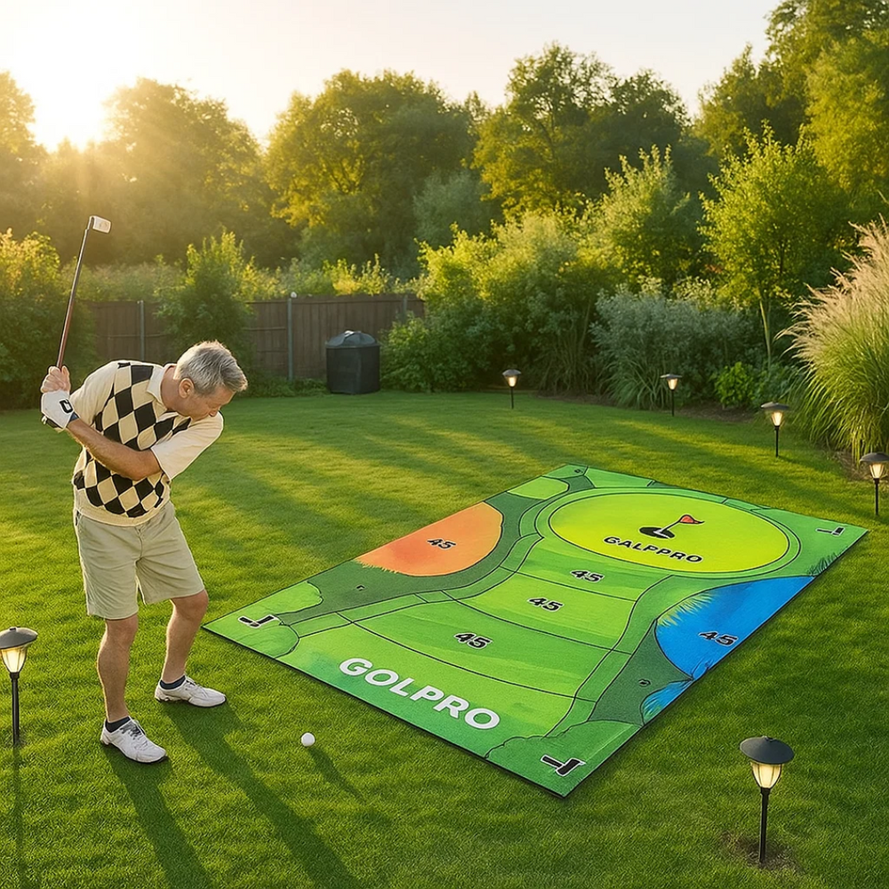 Premium golf putting træningsmåtte til hjemmegolf, simulerer en ægte green for forbedret præcision.