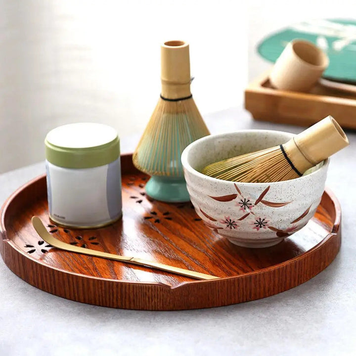 Komplet matcha te-sæt i bambus til ægte nydelse. Japansk teceremoni tilbehør, perfekt gaveidé.