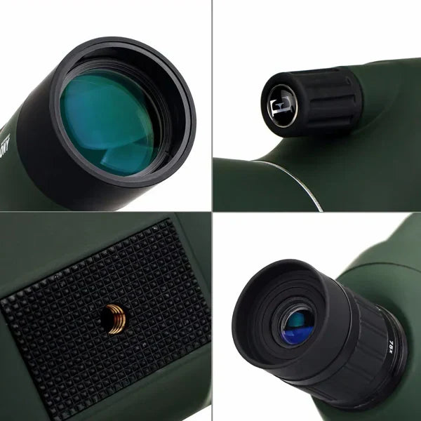 "Kraftigt teleskop med 25-75x zoom og BAK4 FMC, stort 70 mm objektiv, perfekt til fuglekiggeri og stjernekig"