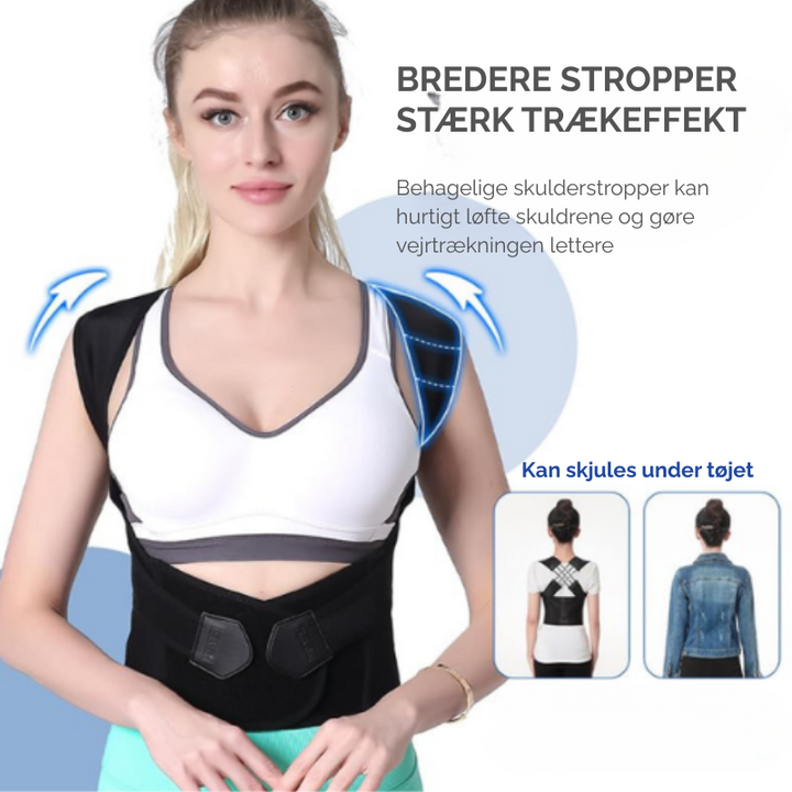 Ergonomisk holdningssele, der lindrer smerter fra tech-nakke og nakkepukkel effektivt.