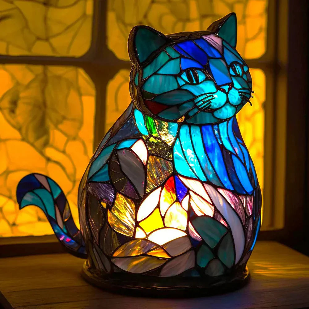 Stilfuld kunstlampe. Denne dyrebordlampe er et funktionelt kunstværk til din bolig.