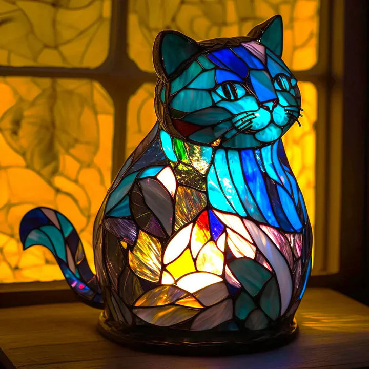 Stilfuld kunstlampe. Denne dyrebordlampe er et funktionelt kunstværk til din bolig.