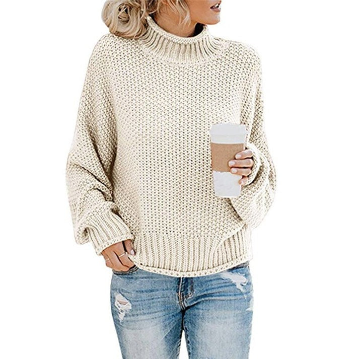 Stilfuld rullekrave sweater til kvinder, en moderne og alsidig strik top. Ideel til modebevidste kvinder.