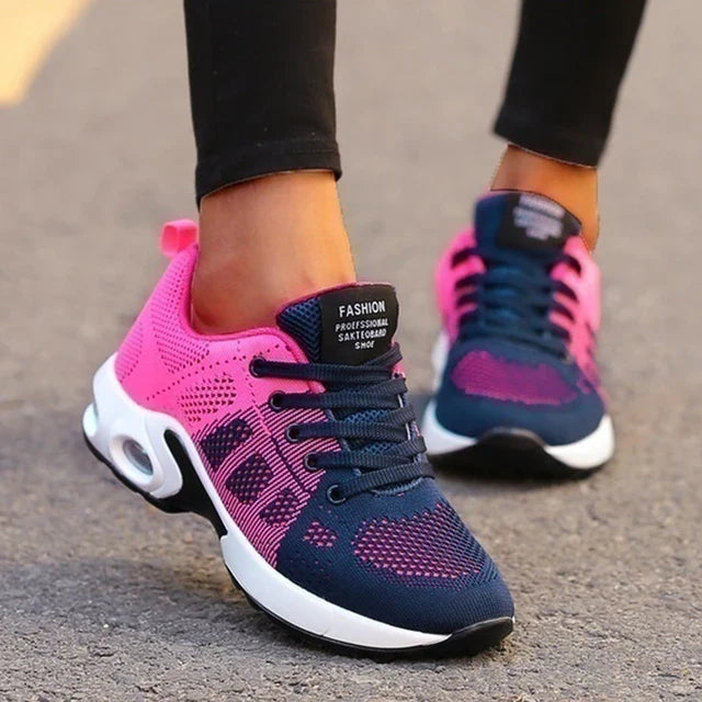 Ortopædiske damesko, designet for sunde fødder. Lette, åndbare sneakers med suveræn stødabsorbering.