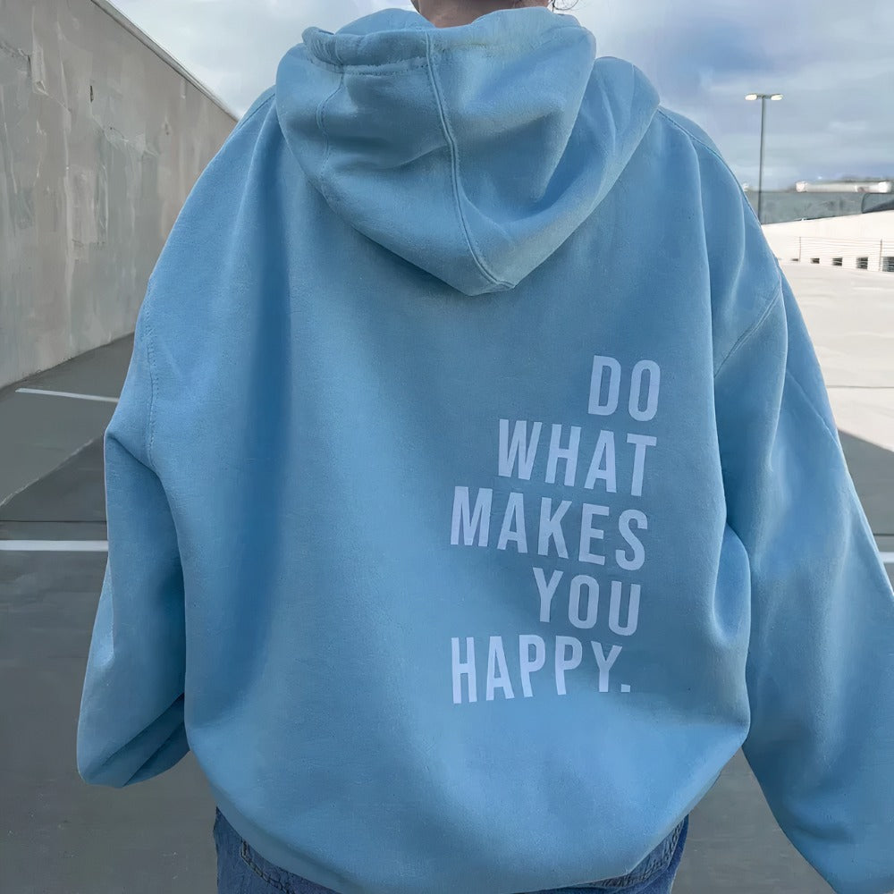 Alsidig kvindehættetrøje i farverige pasteller. Ideel til streetwear og hverdagsbrug, tilbyder komfort og frihed.