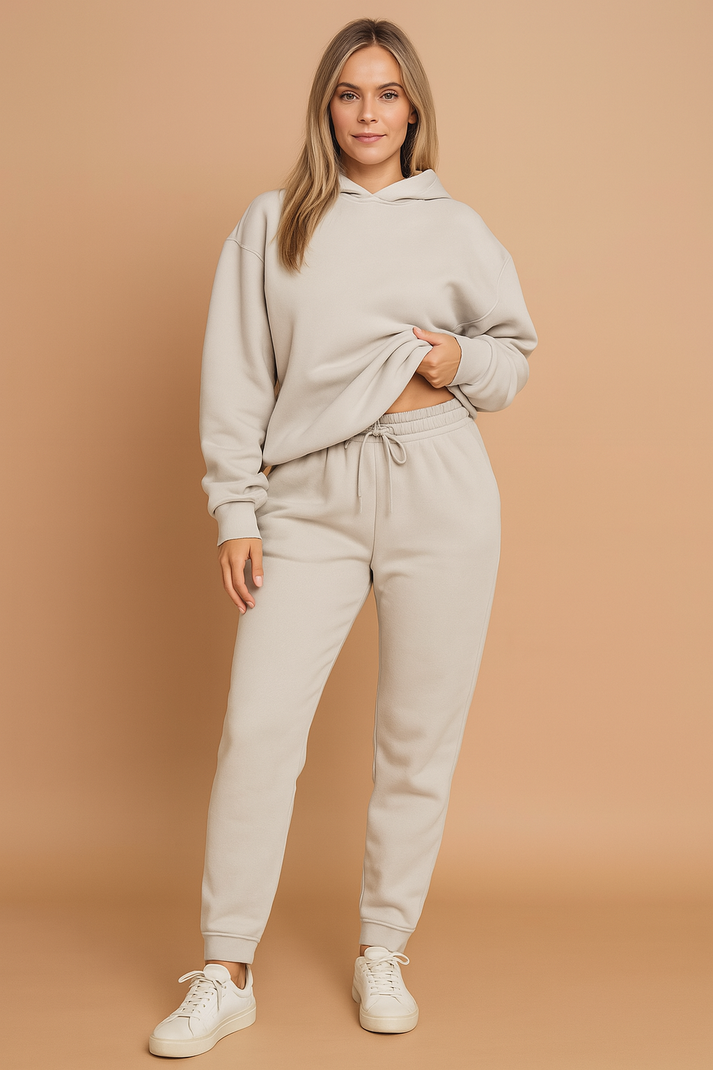Trendy hverdagsmode sæt: Kvinder Marlee sweatshirt og bukser, ideelt til en afslappet, stilfuld dag.