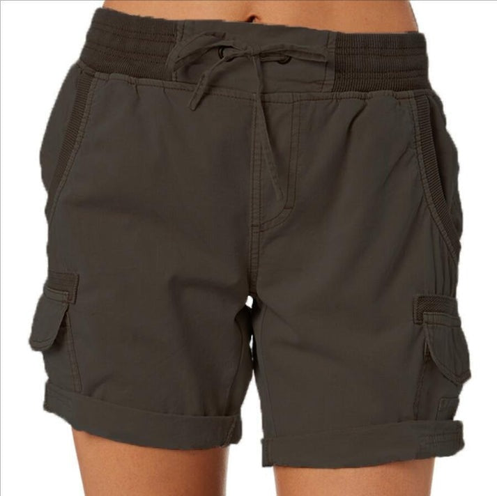 Afslappede kvinde shorts med høj talje. Komfortable og moderne til sommerens fritidslook.