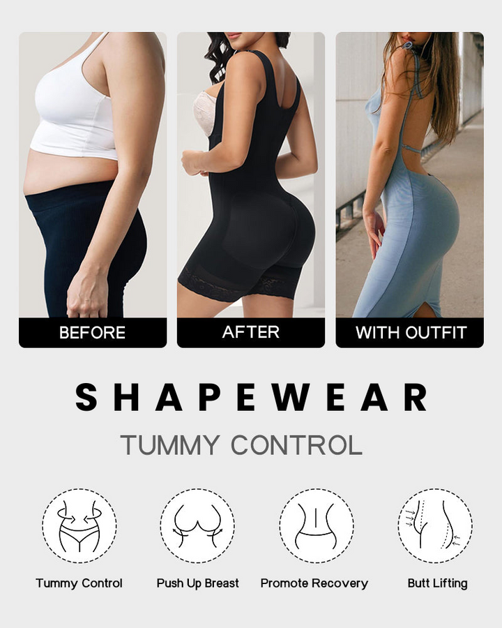 Slankende kompression shapewear til kvinder, glatter maven & løfter rumpen. Giver en usynlig og flatterende figur.