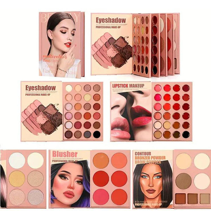 All-in-one øjenskyggepalette til kvinder, 67 smudsfri farver for uendelige makeup-looks, rejsevenlig kosmetik.