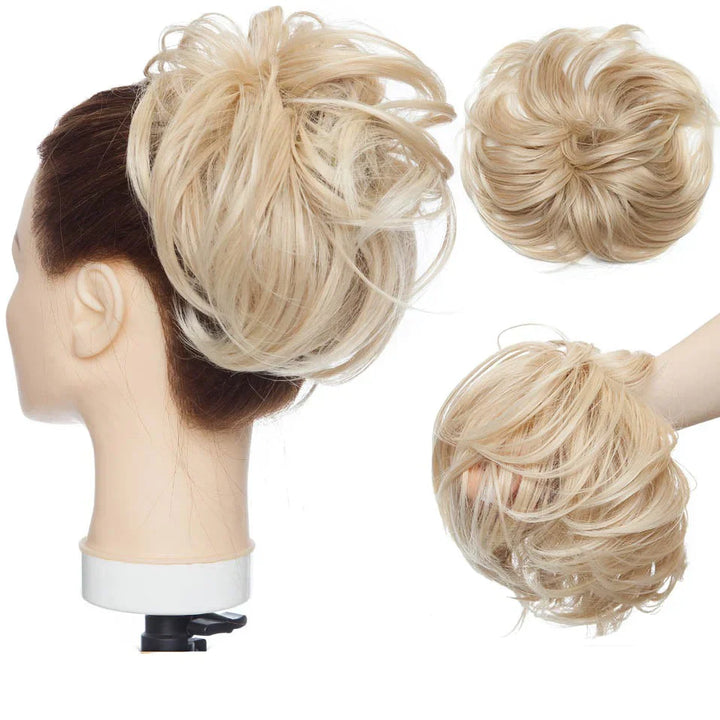 Sofistikeret romersk hårknude scrunchie, der tilføjer fylde og elegance til enhver frisure.