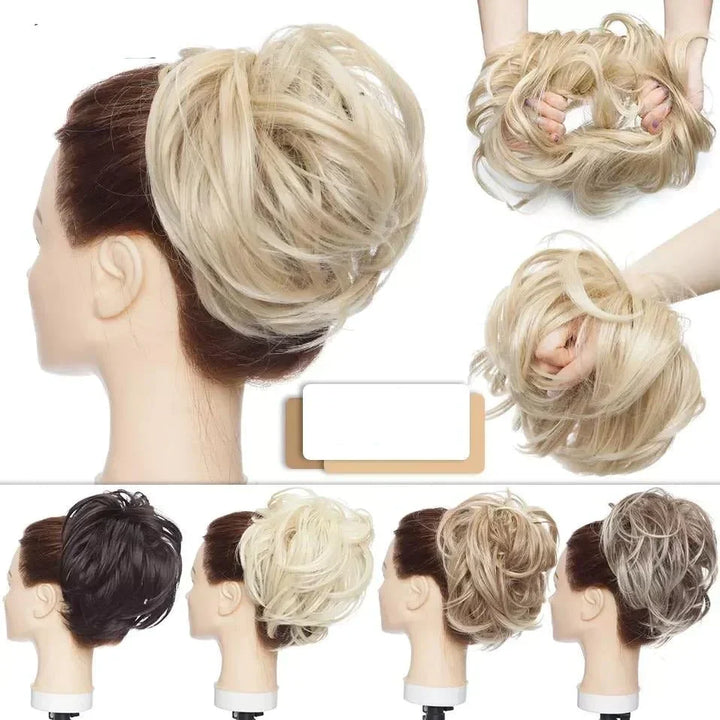 Nem at bruge hårknude scrunchie til hurtigt og elegant fyldig frisure.