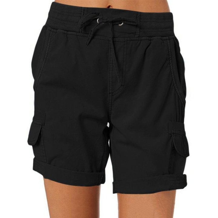 Kvinders stilfulde shorts med høj talje, perfekte til sommer. Komfortabelt dametøj til afslappet fritid.