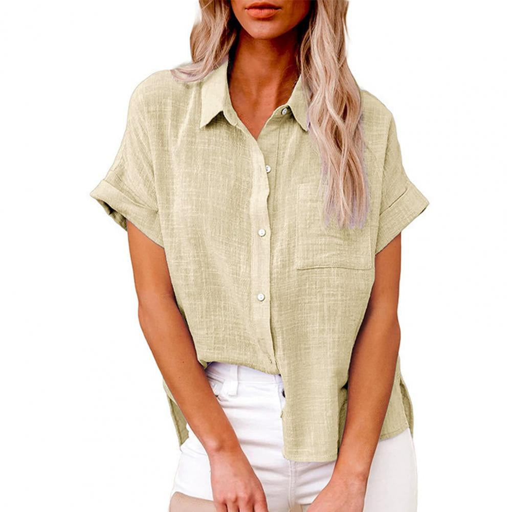 Elegant og stilfuld damebluse med løs pasform, ideel til en afslappet, men chic sommerlook.