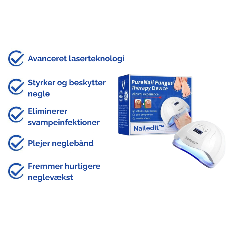 Avanceret behandlingsapparat med blålys laser til neglesvamp. Opnå synligt sundere negle.