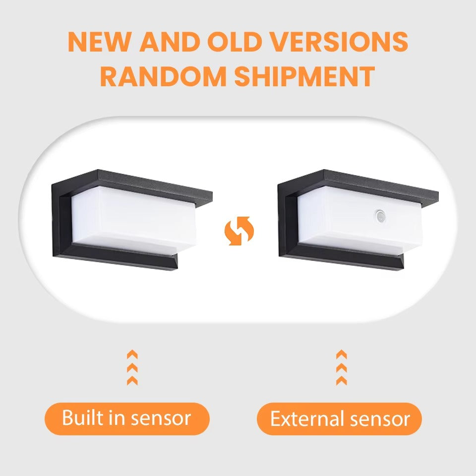 Retro LED væglampe med sensor. Ideel til udendørs belysning af veranda og indgangsparti. Skaber sikkerhedslys.
