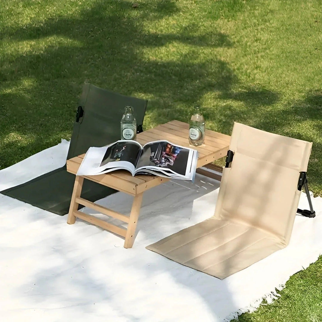 Bærbar aluminiums picnicstol, letvægts og foldbar, perfekt som rejsestol og campingudstyr.