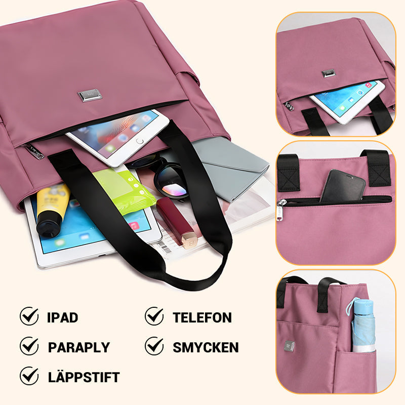 Elegant crossbody taske til kvinder. Letvægt, vandtæt og rummelig nylon hverdagstaske.