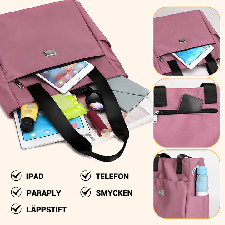 Elegant crossbody taske til kvinder. Letvægt, vandtæt og rummelig nylon hverdagstaske.