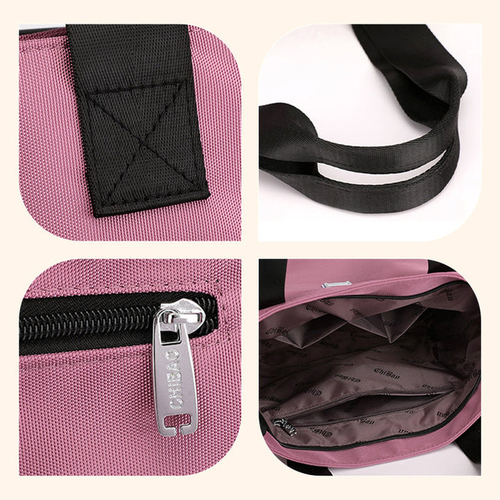 Alsidig letvægts rejsetaske i vandtæt nylon. Smart crossbody dametaske til eventyr.