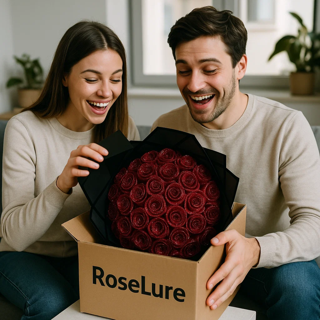 Smukke konserverede roser i blomsteræske. Perfekt hjemmedekoration eller romantisk gaveidé.