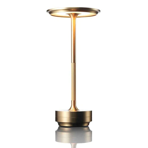 "Luksus trådløs bordlampe, skandinavisk design, LED, minimalistisk, guld, sølv, sort, perfekt til moderne indretning"