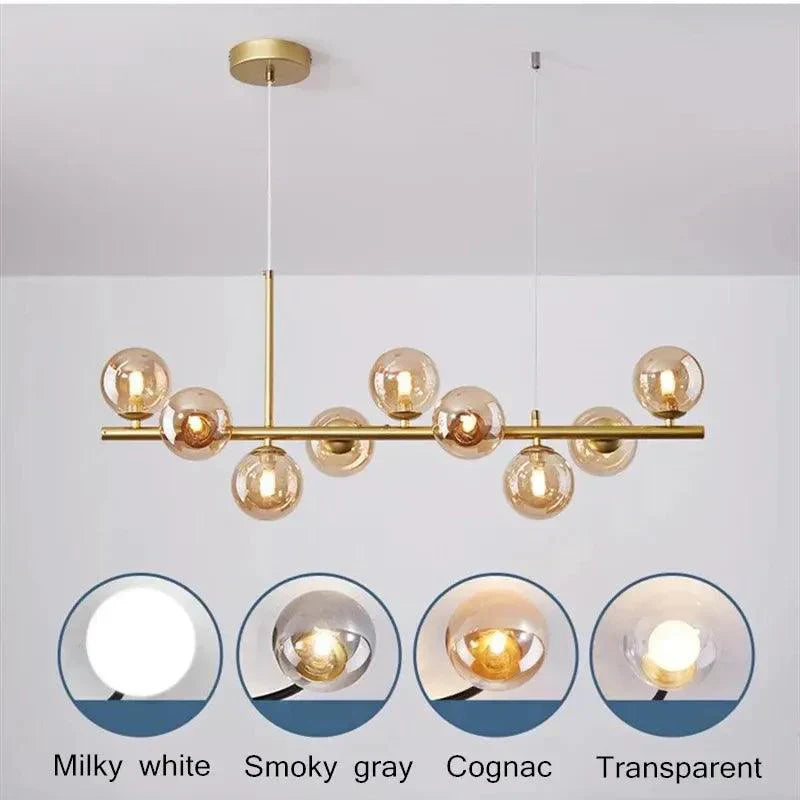 Elegant LumaSphere pendellampe i glas til moderne hjem. Dekorativt design og stilfuld loftsbelysning.