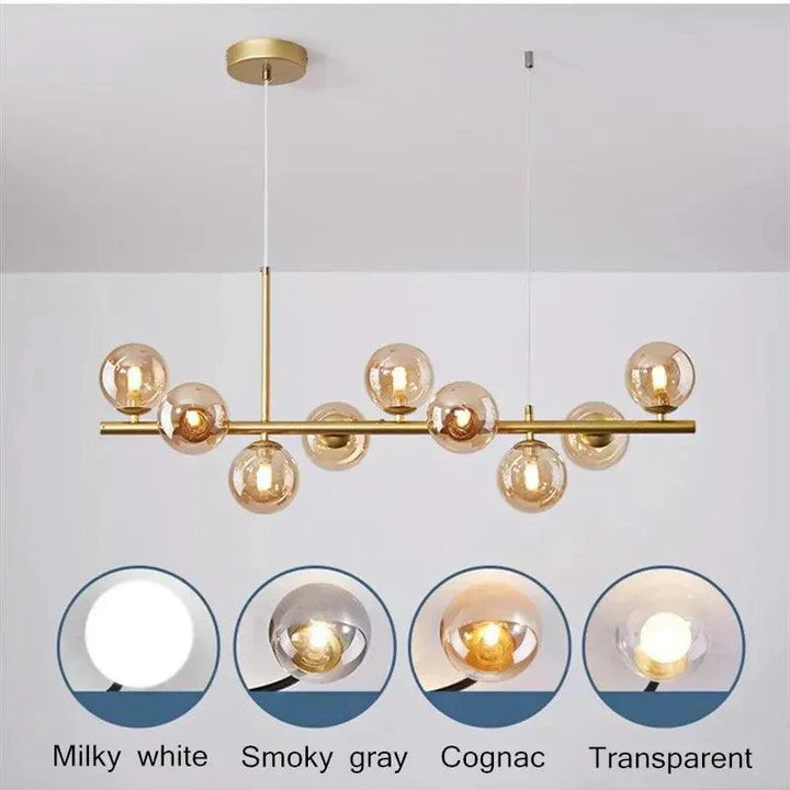 Elegant LumaSphere pendellampe i glas til moderne hjem. Dekorativt design og stilfuld loftsbelysning.