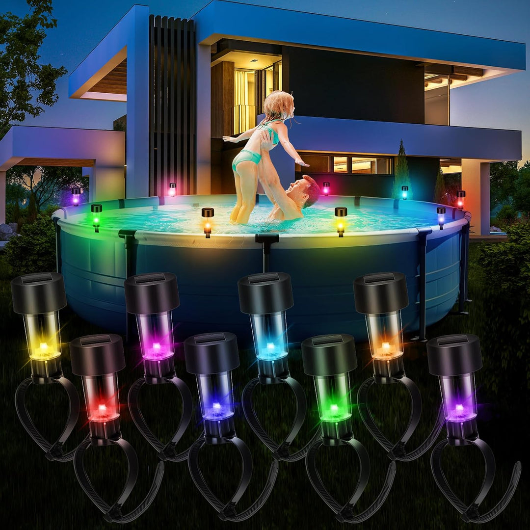 LumiVibe solcellelamper oplyser din have med fortryllende, energivenligt hvidt lys.