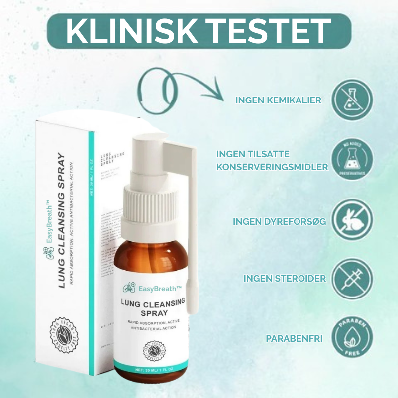 Effektiv spray mod slim i luftvejene, giver naturlig lindring og velbefindende.