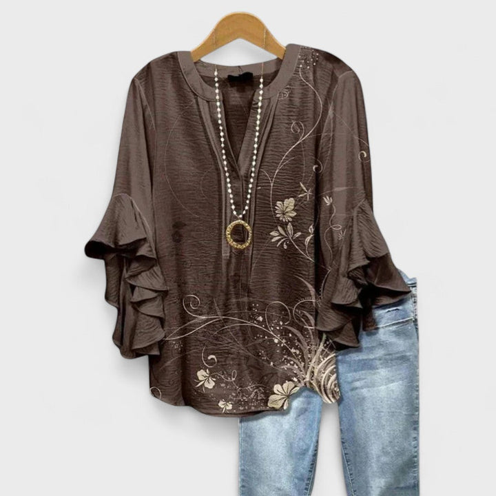 Grøn letvægtsbluse til sommer. Stilfuld og afslappet damebluse perfekt til varme dage.