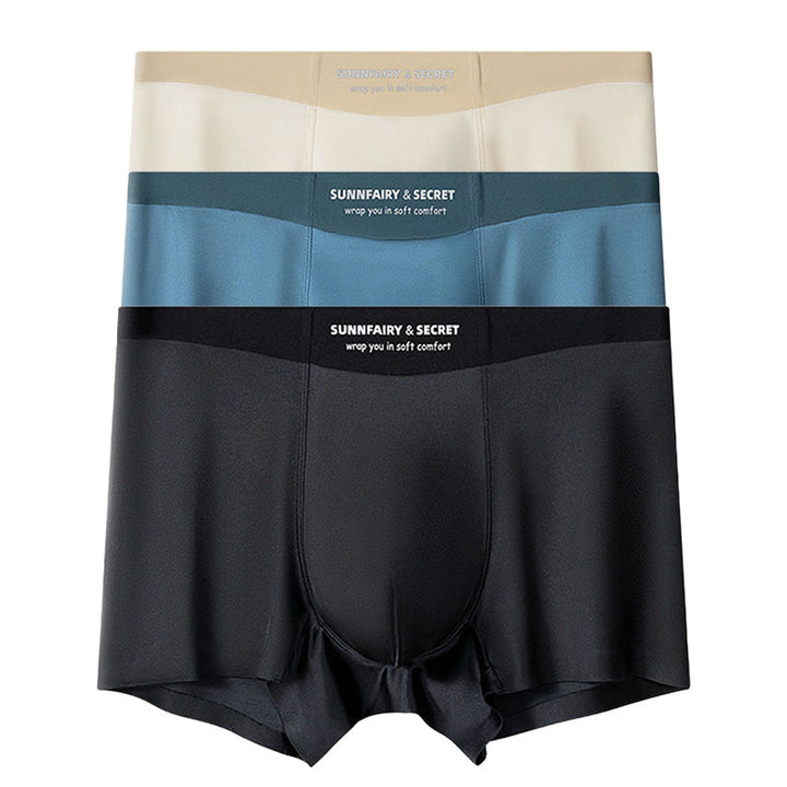 Mænds boxershorts med synlig elastisk linning og blødt, åndbart materiale.