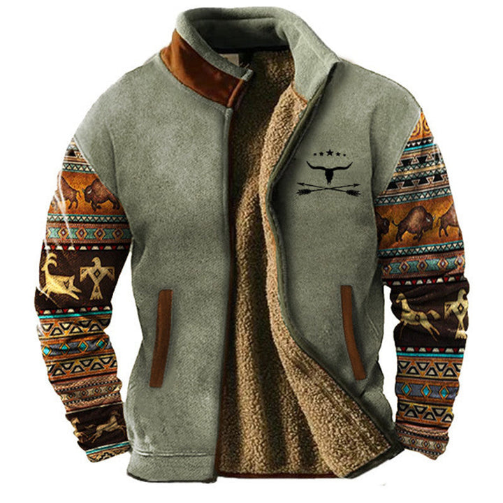 Stilfuld casual herrejakke i fleece, perfekt til hverdagsbrug, der kombinerer mode og funktion.