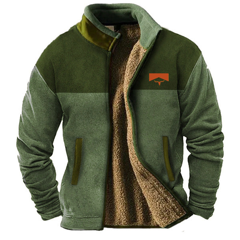 Blød fleece herrejakke med lynlås, designet for varme og åndbarhed, perfekt til mænd.