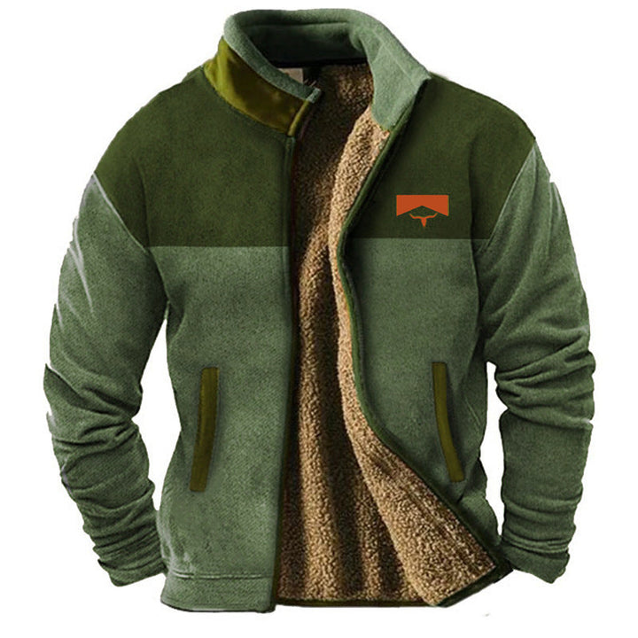 Blød fleece herrejakke med lynlås, designet for varme og åndbarhed, perfekt til mænd.
