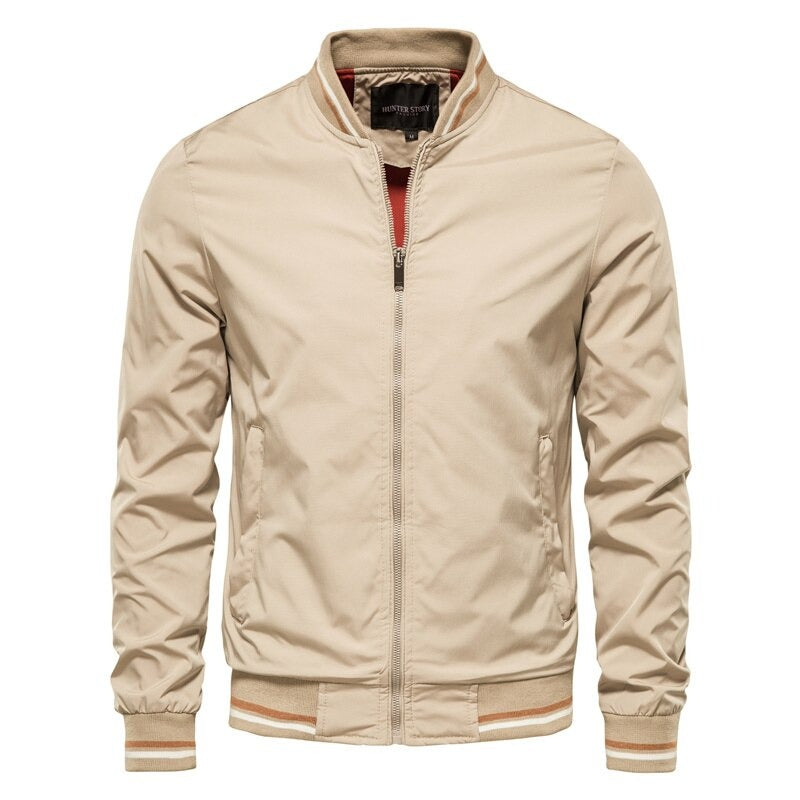 Mænds Declan slim fit bomberjakke. Moderne herrejakke til hverdagsbrug, stilfuld og alsidig.