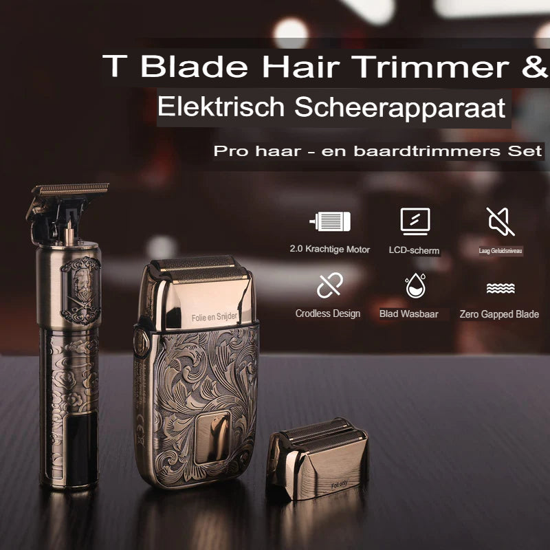 All-round mænds elektrisk shaver: skægtrimmer, hårklipper, præcisionstrimmer. Trådløs & genopladelig.