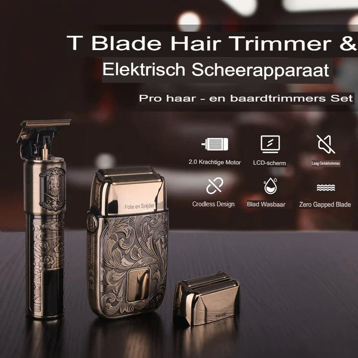 All-round mænds elektrisk shaver: skægtrimmer, hårklipper, præcisionstrimmer. Trådløs & genopladelig.