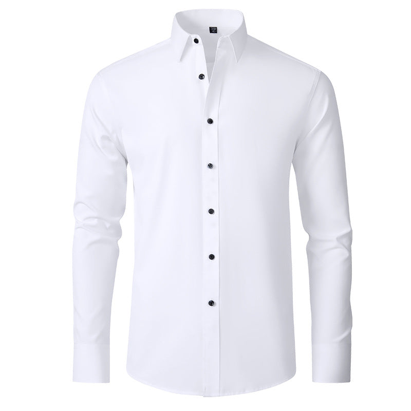 Business casual skjorte: Glat og åndbar FlexPress herreskjorte for et poleret look.