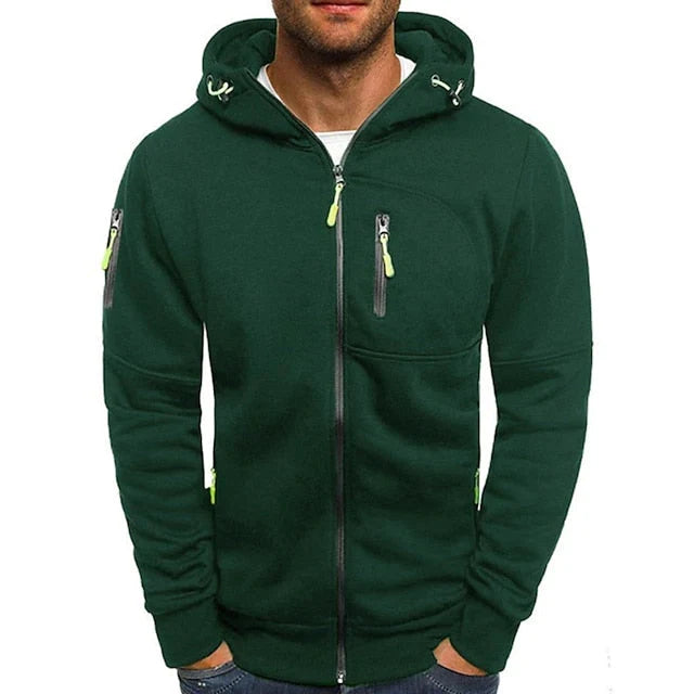 Alsidig herresweatshirt med hætte, ideel til fritid og afslappet hverdagsstil i herremode.