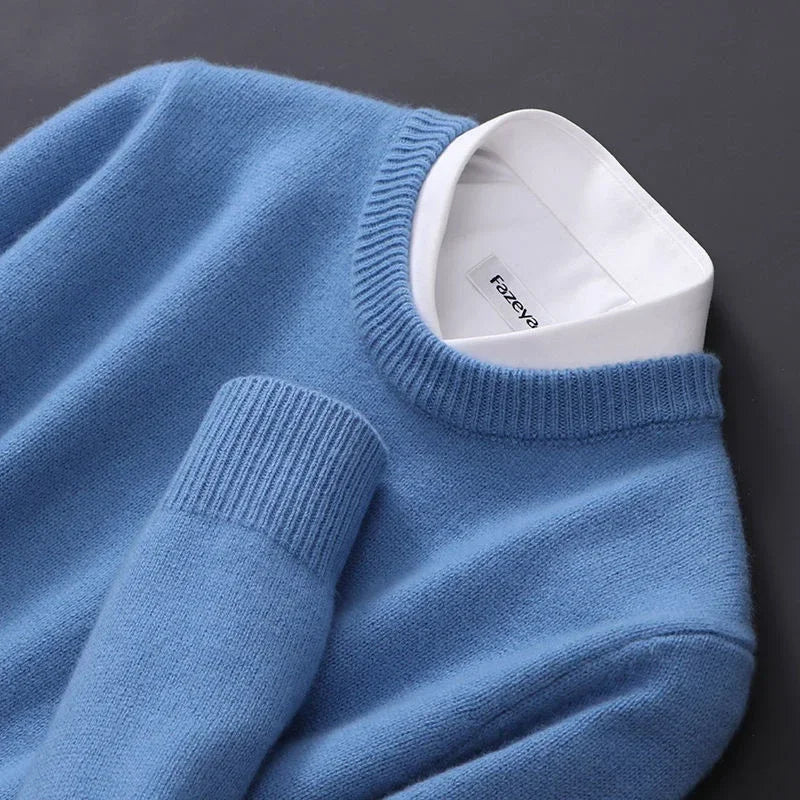 Herre sweater med et unikt geometrisk mønster, komfortabel og elegant til alle lejligheder.