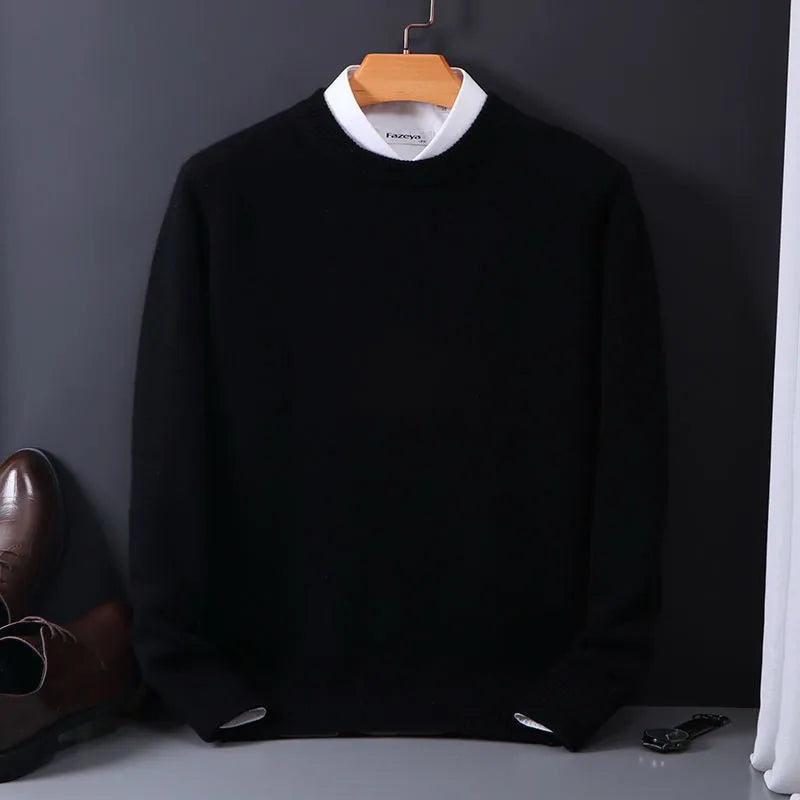 Herre sweater med geometrisk mønster, blød og komfortabel til fritidsmode.