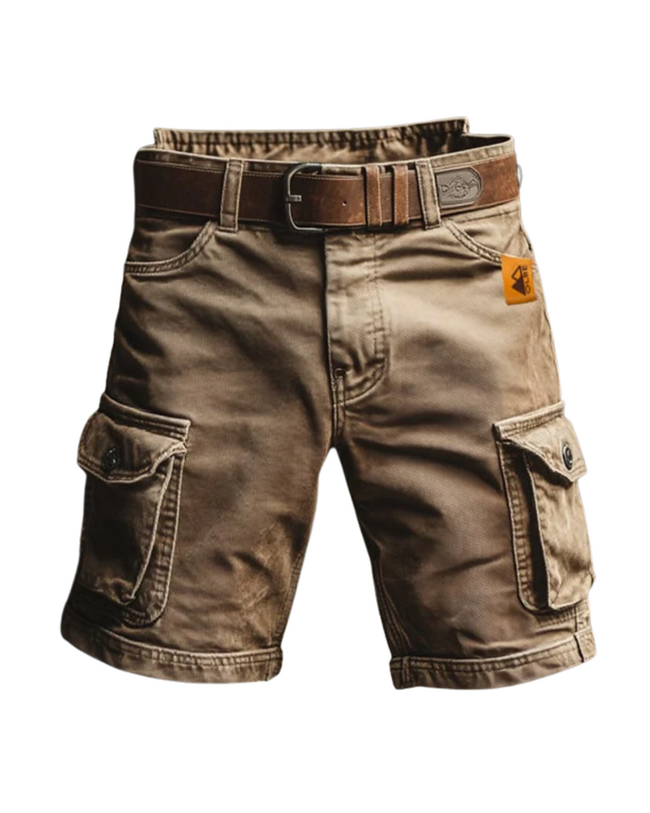 Mænds komfortable moderne arbejdsshorts i grå, ideelle til daglig brug og sommerens praktiske opgaver.