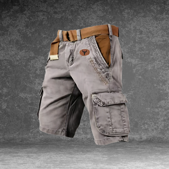 Praktiske lommeshorts til herrer. Rummelige cargo shorts med mange opbevaringsmuligheder til fritid.