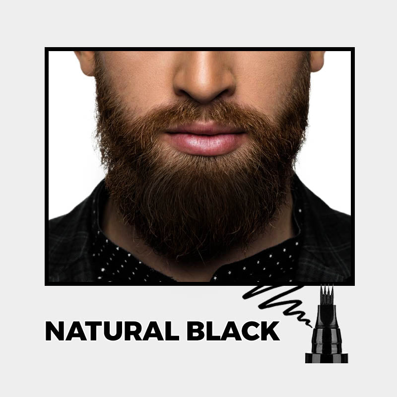 Smudsafvisende skægpen til hurtig og nem udfyldning af skægget og skarp definition af kanter.