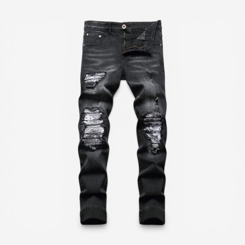 Mænds slim fit ankellængde bukser med lynlås og lommer, perfekte til modebevidste herrer.