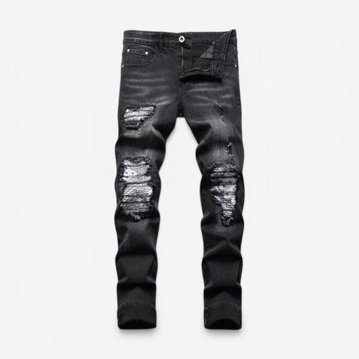 Mænds slim fit ankellængde bukser med lynlås og lommer, perfekte til modebevidste herrer.