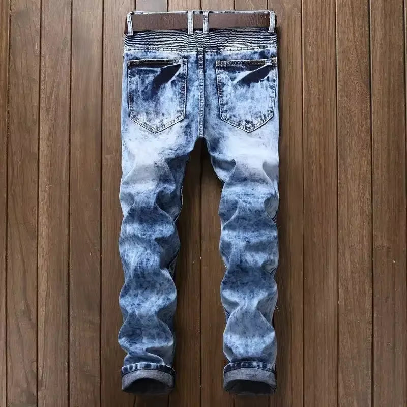 Modebukser til mænd: Slim fit, ankellængde, med lynlås og lommer. Komfortable og trendy.