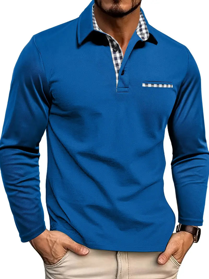 Alsidig slim fit poloshirt med lange ærmer. Ideel til både hverdag og festlige lejligheder.