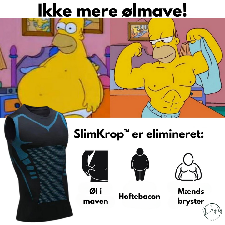 Mænds elastisk kompressions slankevest. Giver fast støtte til overkroppen, fremhæver muskler og forbedrer holdning.